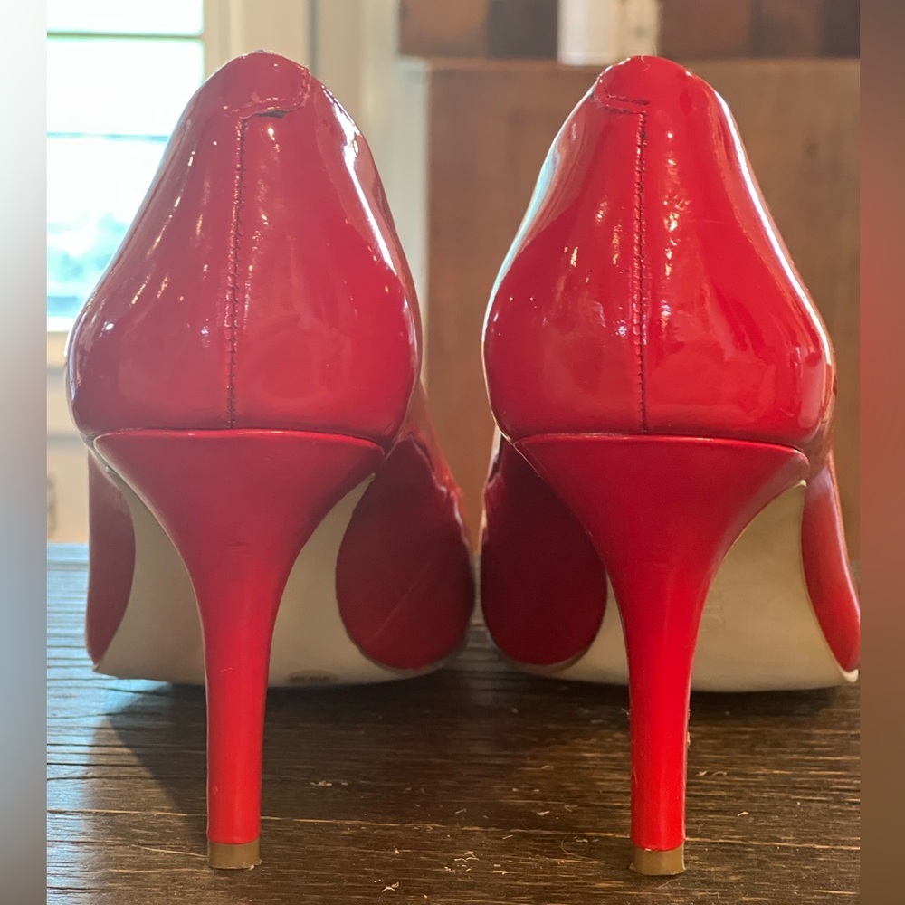BCBG Red Patent Leather Pumps